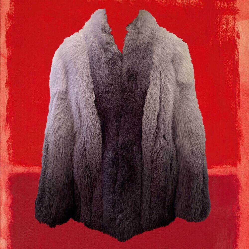 Vintage 80's Ombre Fox Fur Jacket • Tarlow Furs Ltd • Hidden Hook & Eye Closure